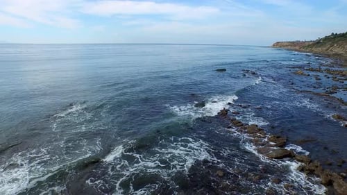 A scenic rocky beach coastline