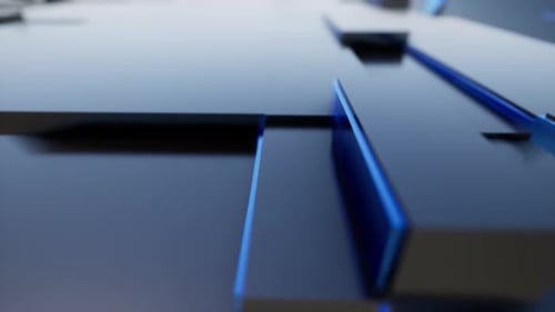 Digitale Wirtschaftsnachrichten 3D-Gitter mit blauem Hintergrund