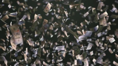 Falling One Hundred Dollar Bills