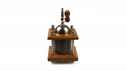 Rotating Retro Coffee Grinder.