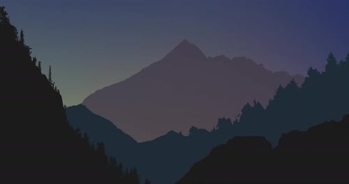 Minimalist Mountain Landscape Intro Animation with Logo Reveal