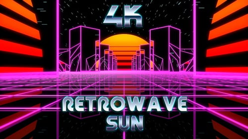 Retrowave Sun 4K