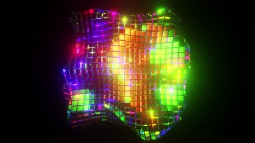 Undefined Geometric Dancing Figure Disco Background Vj Loop HD