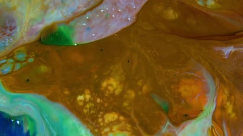 Abstract Swirling Colors in Mesmerizing Fluid Motion