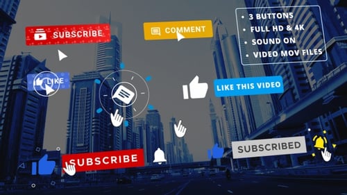 Youtube Abonnieren-Button Pack 2 von Quadpix