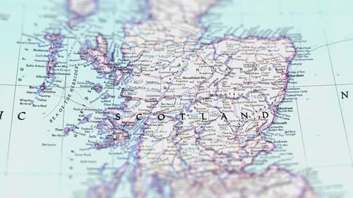 Detailed Map of Scotland Moving Close Up