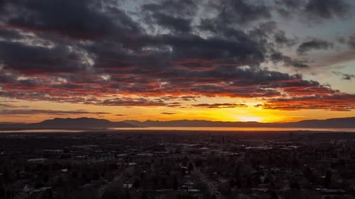 Sunset time lapse displaying magnificent colors