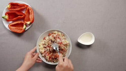Bell Pepper Stuffing Mixture