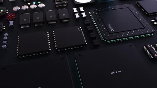 componentes do poder de computação em um chip. o conceito de tecnologia de computador de próxima geração