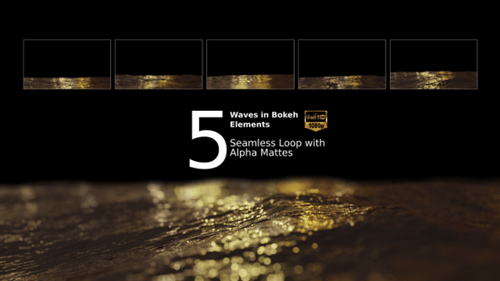 Reflected Water Wave Form Bokeh Closeup Loop Pack