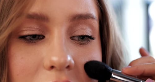 Face Powder in a Beauty Salon