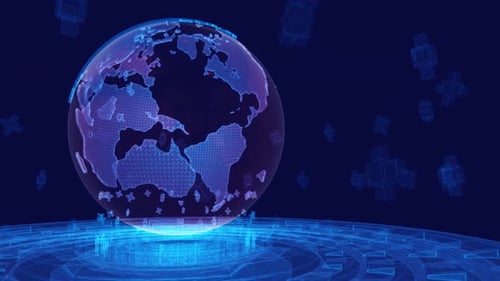 3D World News Background Looped A22