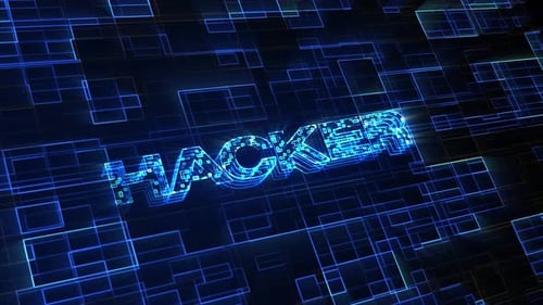 Futuristic Digital Hacker Text Reveal Animation