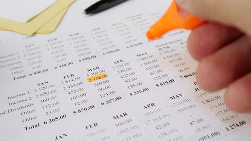 Family Budget or Monthly Payments