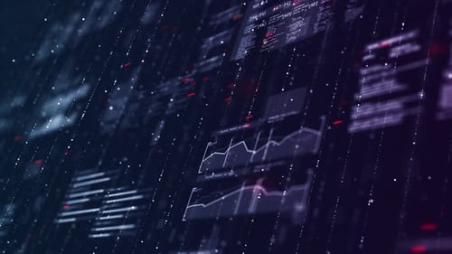 4K Futuristic technology data background - Loopable