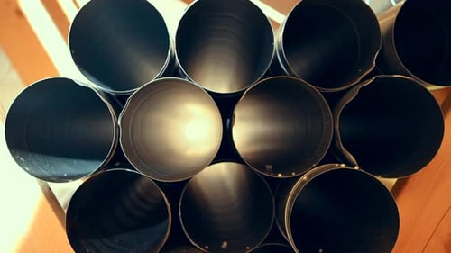 House Air Ventilation System Pipelines Ready For Assembly.
