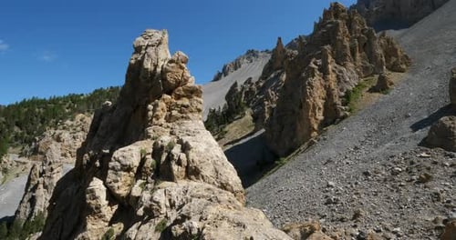 Le col de l'Izoard, le désert de la Casse, massif du Queyras, Hautes Alpes, France