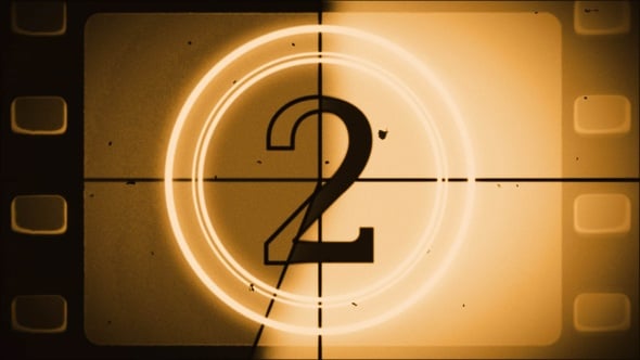 Vintage Film Leader Countdown with Retro Effects, Backgrounds Motion ...