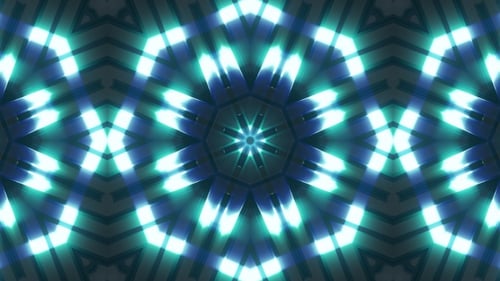 Caleidoscopio azul claro de neón V2