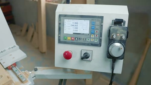 Close Up of Industrial Machine Control Panel