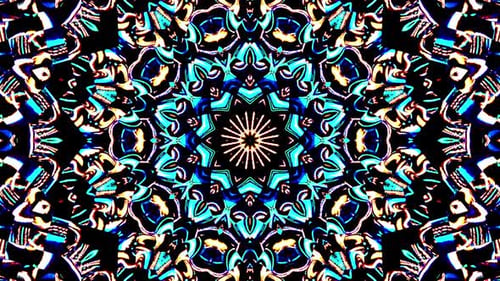 Vibrant Abstract Kaleidoscope Art Pattern Animation