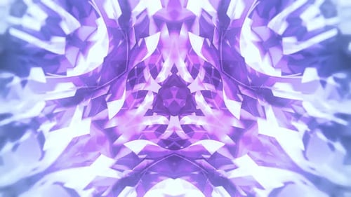 Abstract Purple Crystal Geometric Pattern Motion Background