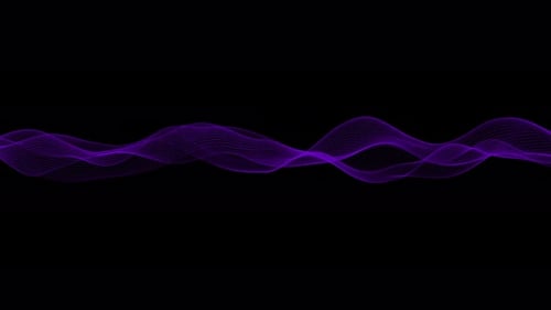 Purple Particle Wave On Black Background