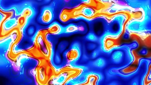 Vibrant Glowing Fluid Abstract Liquid Motion Background