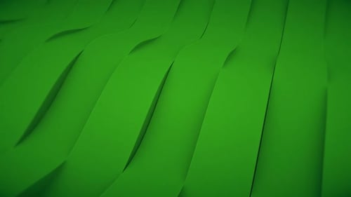 3d Abstract Wavy Green Lines
