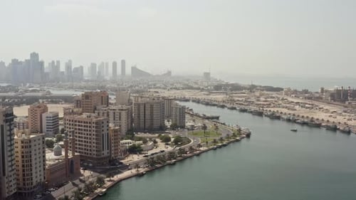 Aerial View of Sharjah UAE Cityscape