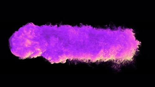 Dichter Rauch und aufsteigende Partikel Violett
