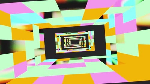 Farbiger Raumtunnel Vj Loop 4K