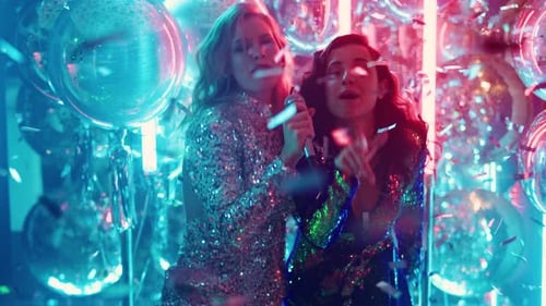 Women Singing and Dancing at a Party