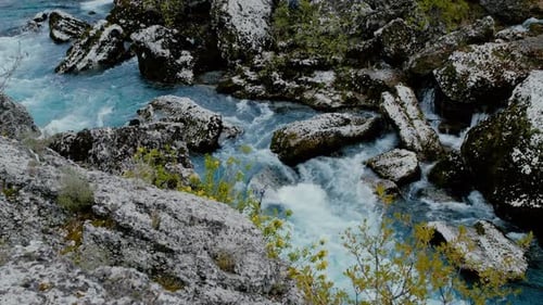 Niagara Waterfall on the river Cijevna on in Podgorica, Montenegro