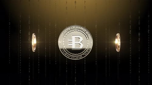 Set 6-9 Fond de crypto-monnaie BYTECOIN rotatif 4K