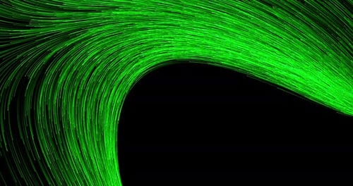 Glasfasernetzwerk, AI-Technologie, Cloud-Computing-Bits, schnelles Internet, 5 g, blaue Hintergrundinformationen, grün