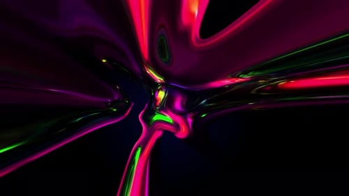 Abstract Neon Glowing Fluid Energy Background