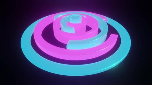 Spinning Neon Rings