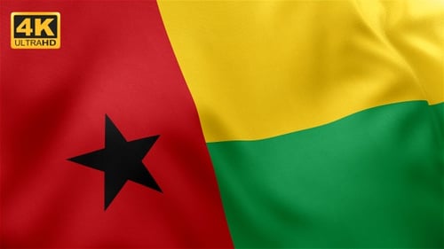 Guinea-Bissau National Flag Waving Animation