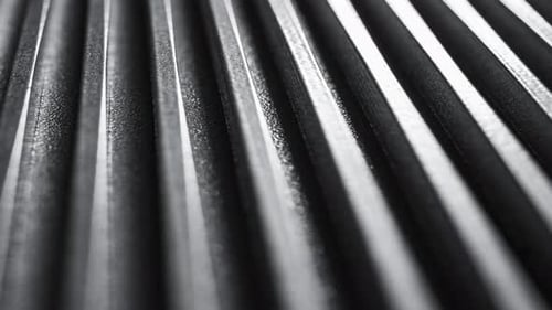Close-up of the Iron Corrugated Surface of a Device