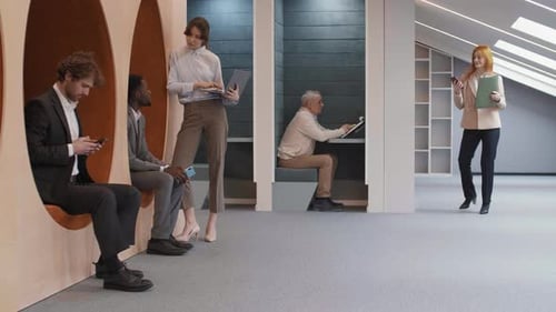 Modern Office Workers in a Collaborative Environment