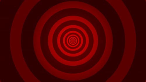 Couleur rouge, arrière-plan abstrait, forme, cercle, zoom, animation