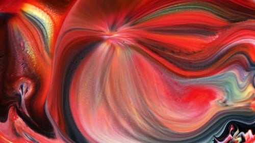 Abstract Paint Swirls in Motion, Colorful Design