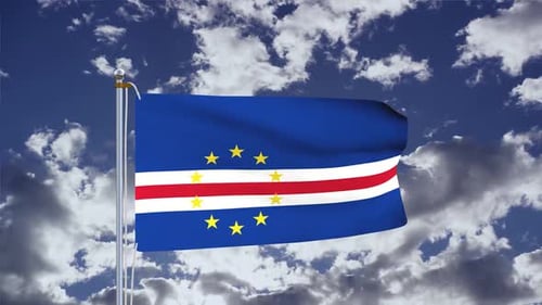 Cape Verde Flag Waving