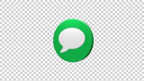 Comment Black Icon Rotating