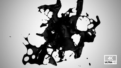 Abstrakter Black Ink Splash V1