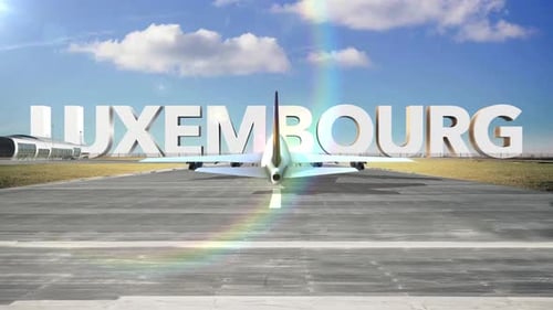 Commercial Airplane Landing Country Luxembourg