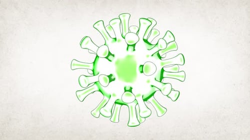 Animated Sketch of Virus Spreading Across Earth