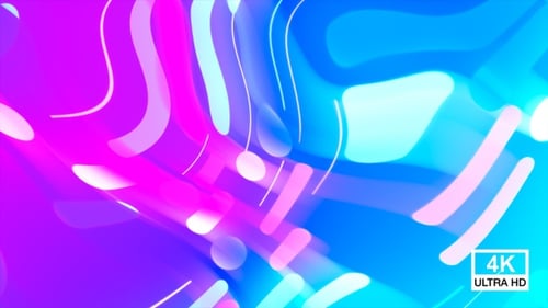 Vibrant Fluid Abstract Shapes Neon Background