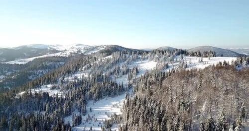 From Great Heigh Fairytale Mountain Landscape Snow Covered Alpine Sharp Peaks